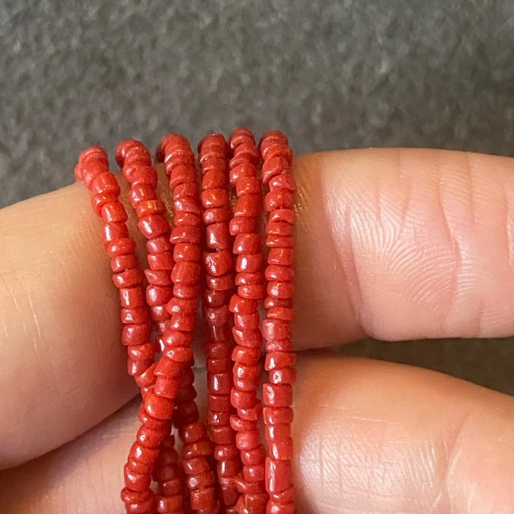 Vintage Red Coral Multi Strand Bead Necklace - Picture 5 of 5